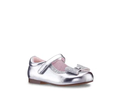 Nina Jillzee Mary Jane Flat Kids' In Silver