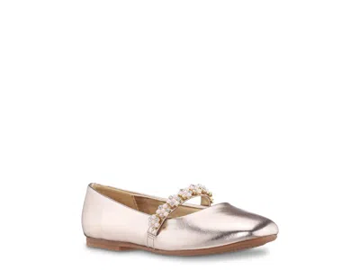 Nina Joansie Flat Kids' In Gold Metallic