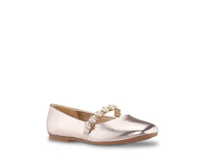 Nina Joansie Flat Kids' In Gold Metallic