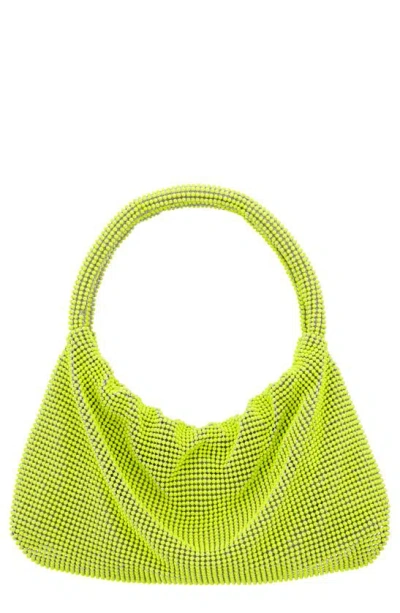 Nina Joyce Mesh Top Handle Bag In Neon Lime