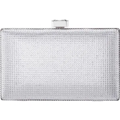 Nina Justin Frame Clutch In Silver