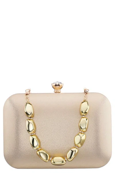 Nina Kaela Frame Clutch In Gold
