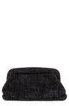 Nina Winslet Crystal Frame Clutch In Black
