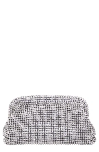 Nina Kara Frame Clutch In Silver