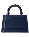 Nina Kasper-k Handbag Women's Navy Twisted Top Handle Beaded Clutch Bag Vda79 In Blue