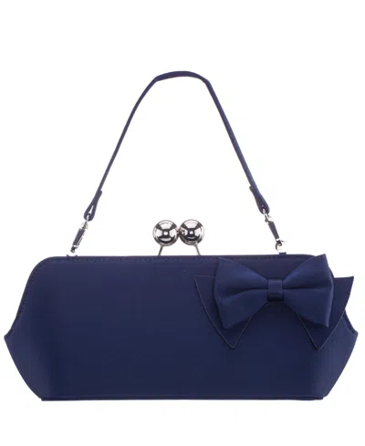 Nina Kenji Vintage Style Small Frame Handbag In Blue