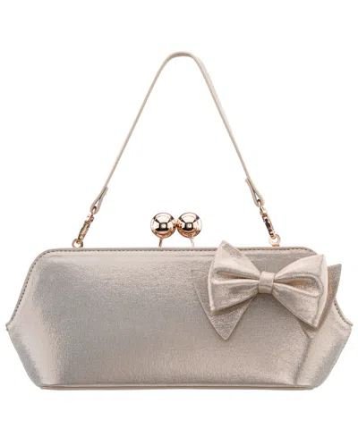 Nina Kenji Vintage Style Small Frame Handbag In Neutral