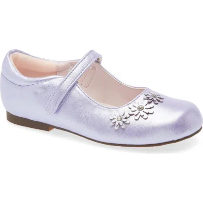 Nina Kids' Daisy Mary Jane Flat In Light Purple Shimmer