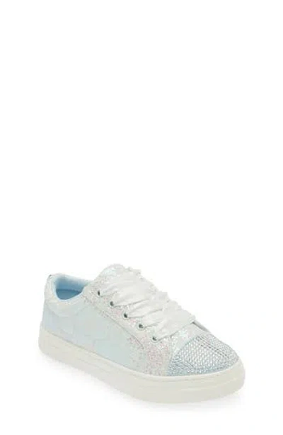 Nina Kids' Glitter Cap Toe Sneaker In Light Blue