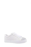 Nina Kids' Glitter Cap Toe Sneaker In White
