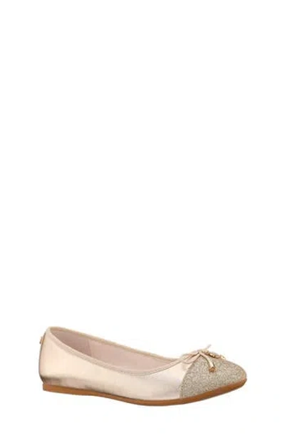 Nina Kids' Kamryn Metallic Ballet Flat In Neutral