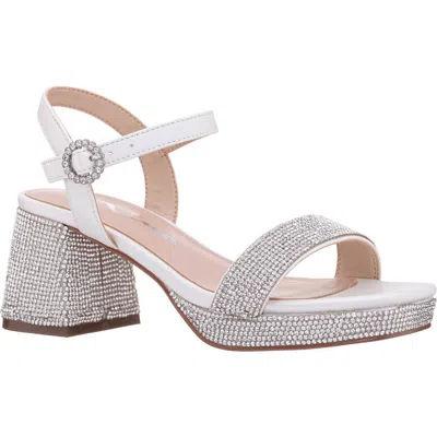 Nina Kids' Marysol Ankle Strap Platform Sandal In Silver