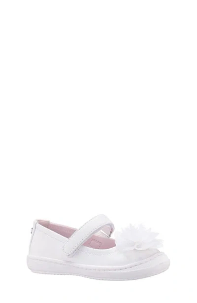 Nina Kids' Natty Mary Jane Flat In White