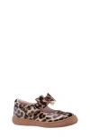 Nina Kids' Varga Glitter Mary Jane Flat In Animal Print