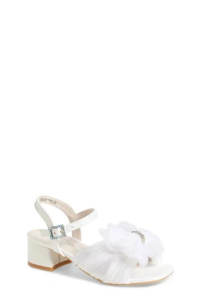 Nina Kids' Viki Ankle Strap Sandal In White