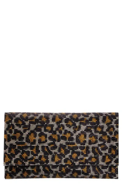 Nina Kimora Clutch In Gold Leopard