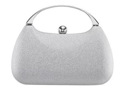 Nina Klarity Clutch In Silver Metallic
