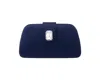 Nina Large Crystal Embellished Tab Minaudiere Clutch In Navy