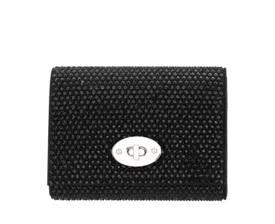 Nina Large Crystal Encrusted Flap Crossbody Bag In Black