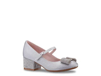 Nina Larna Mary Jane Pump Kids' In Silver Metallic