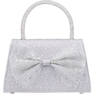 Nina Legacy Top Handle Clutch In Silver