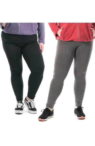 Nina Leonard 2-pack Leggings In Black