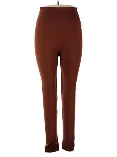 Pre-owned Nina Leonard Active Pants In Brown