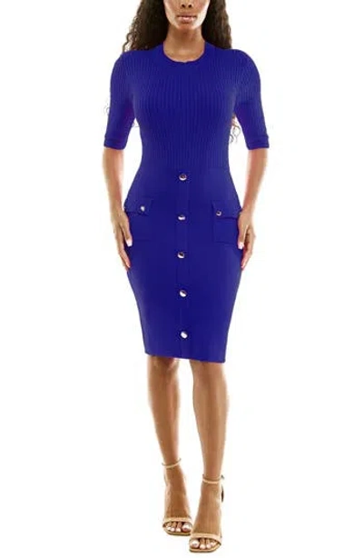 Nina Leonard Body-con Sweater Dress