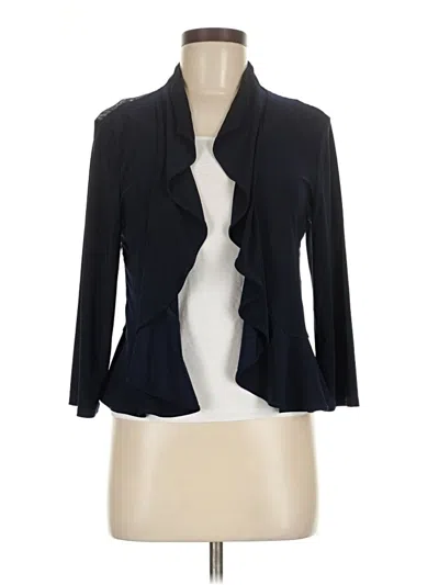 Pre-owned Nina Leonard Cardigan Sweater In Black