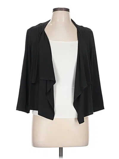 Pre-owned Nina Leonard Cardigan Sweater In Black