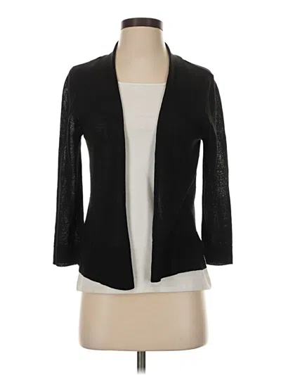 Pre-owned Nina Leonard Cardigan Sweater In Black