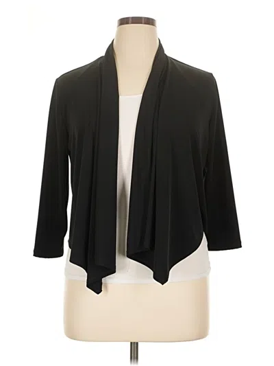 Pre-owned Nina Leonard Cardigan Sweater In Black