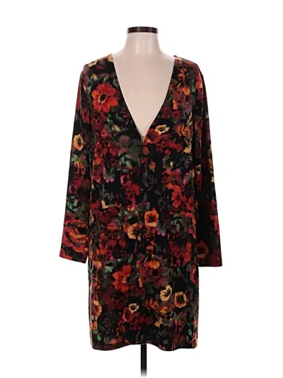 Pre-owned Nina Leonard Cardigan Sweater In Black