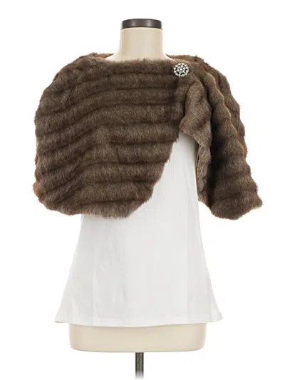 Pre-owned Nina Leonard Cardigan Sweater In Brown