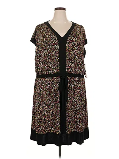 Nina Leonard Casual Dress In Black