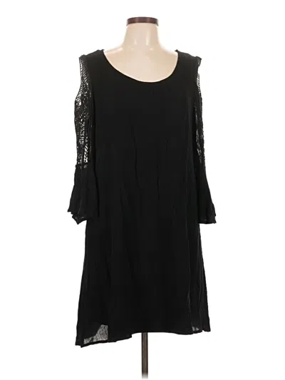 Nina Leonard Casual Dress In Black