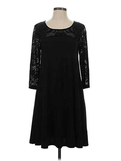 Pre-owned Nina Leonard Casual Dress In Black