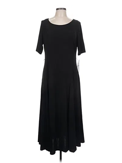Nina Leonard Casual Dress In Black