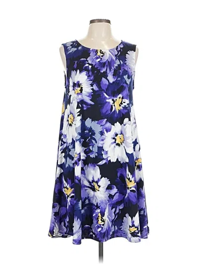 Pre-owned Nina Leonard Casual Dress In Blue