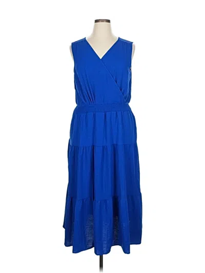 Pre-owned Nina Leonard Casual Dress In Blue