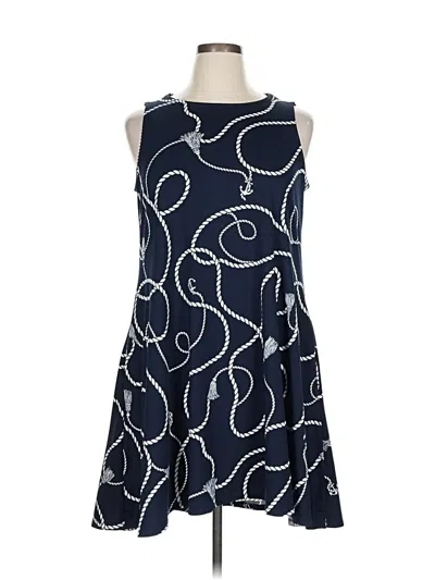 Pre-owned Nina Leonard Casual Dress In Blue