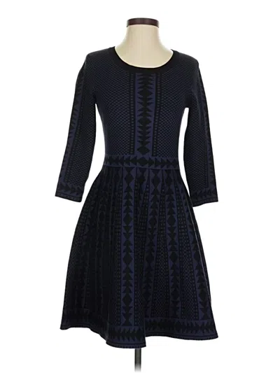 Pre-owned Nina Leonard Casual Dress In Blue