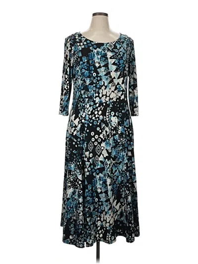 Pre-owned Nina Leonard Casual Dress In Blue