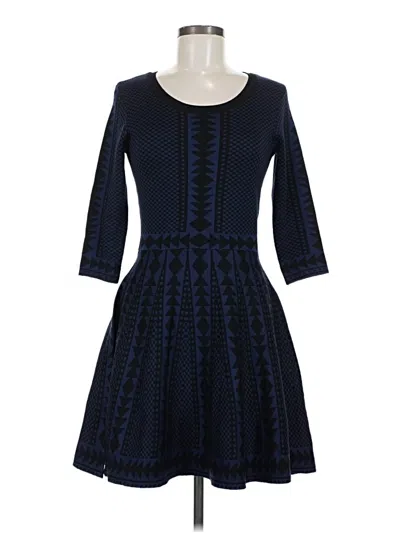 Pre-owned Nina Leonard Casual Dress In Blue