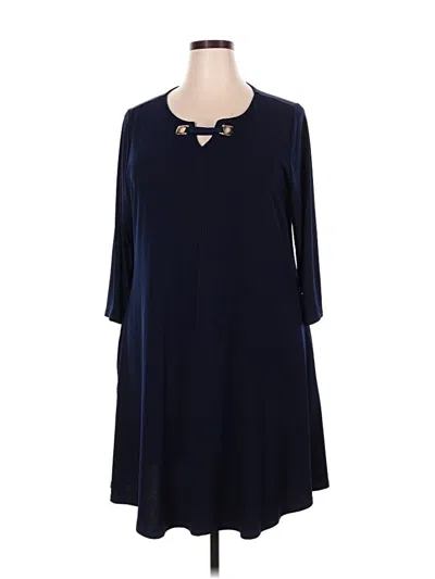 Pre-owned Nina Leonard Casual Dress In Blue