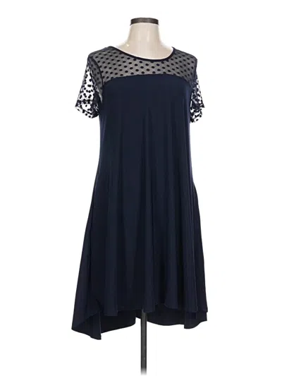 Pre-owned Nina Leonard Casual Dress In Blue