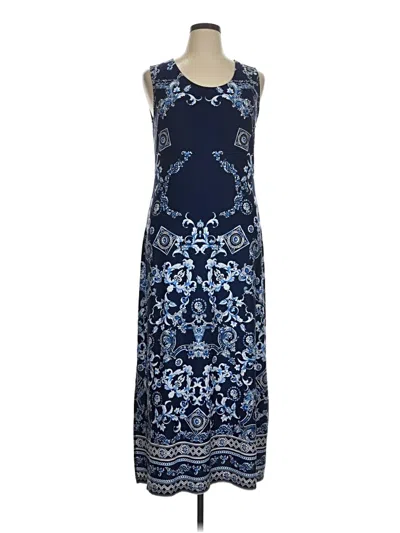 Pre-owned Nina Leonard Casual Dress In Blue