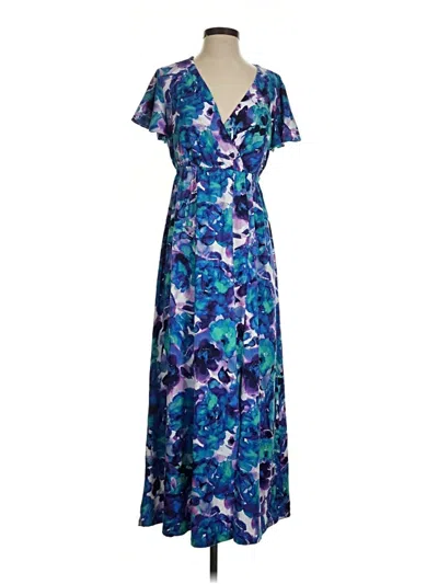 Pre-owned Nina Leonard Casual Dress In Blue