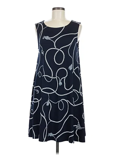 Pre-owned Nina Leonard Casual Dress In Blue