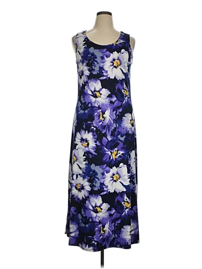 Pre-owned Nina Leonard Casual Dress In Blue